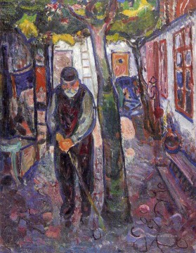 alter londoner brige turner Ölbilder verkaufen - alter Mann in Warnemünde 1907 Edvard Munch